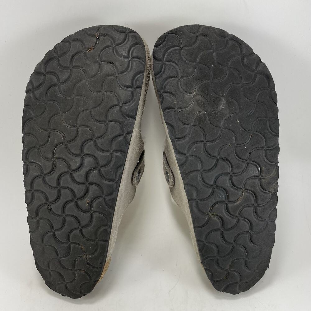 Birkenstock Taupe Suede Shearling Clog Mule - Picture 7 of 10